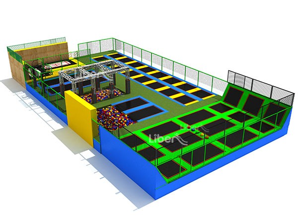 Kids Indoor Rectangular Trampoline Park Producer China